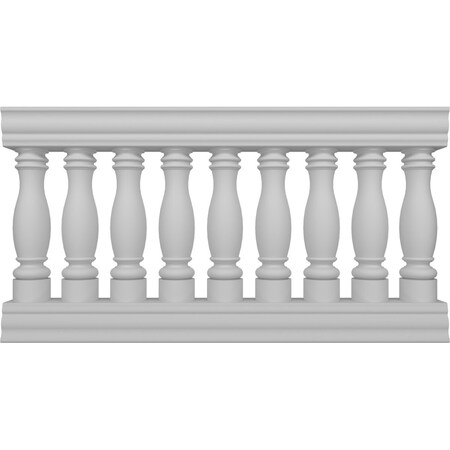 Ekena Millwork Fiberthane Embassy Balustrade Railing Kit, Style M (7" On-Center Spacing to Pass 4" Sphere Code) BALK35X060EMM